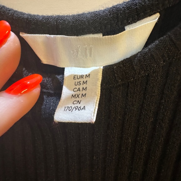 Black ribbed long dress - Picture 1 of 2